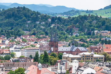Fototapeta na wymiar view from Kirchberg at Freiburg