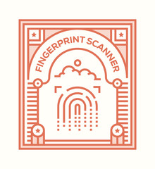 FINGERPRINT SCANNER ICON CONCEPT