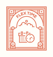 FLEX TIME ICON CONCEPT