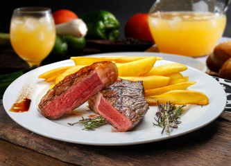 fries with Brazilian picanha