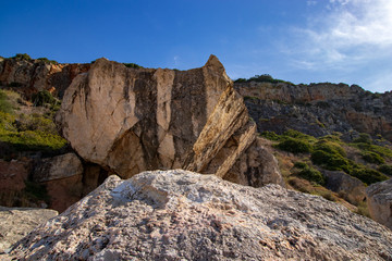 rocks on the california beach, Sesimbra