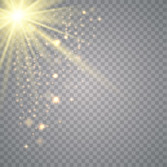 Vector transparent sunlight special lens.