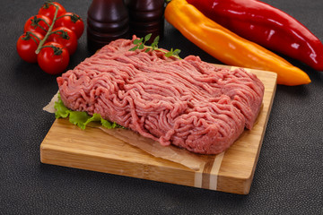Raw turkey minced meat