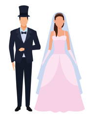 Fototapeta premium groom and bride