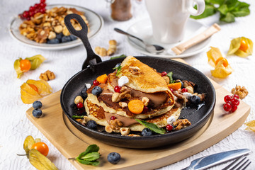 Delicious sweet American pancakes