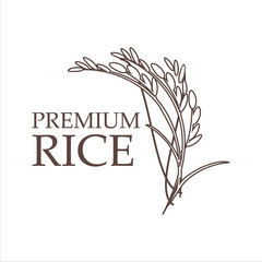 Fototapeta premium Rice premium logo