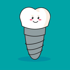 Dental implant structure medical ,teeth and tooth concept of dental