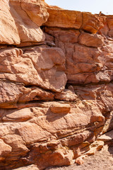 Coloured Canyon is a rock formation on Sinai peninsula. Sights of Nuweiba, Egypt.