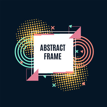 Modern Abstract Geometric frame design.  element for design business cards, invitations, gift cards, flyers and brochures 