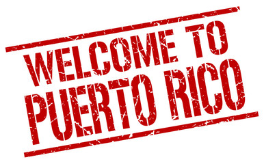 welcome to Puerto Rico stamp