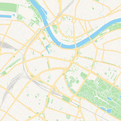 Naklejka premium Dresden, Germany printable map