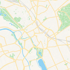 Naklejka premium Hannover, Germany printable map