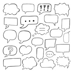 Blank empty speech bubbles for infographics vector illustration