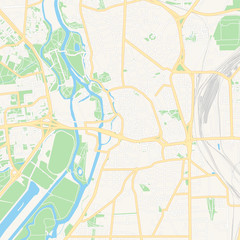 Fototapeta premium Halle (Saale), Germany printable map