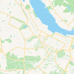 Rostock, Germany printable map