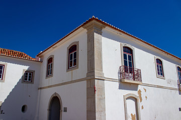 Fototapeta na wymiar houses and buildins of Sesimbra,Portugal