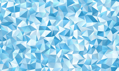 Pale blue white polygonal background with blurred gradient, vector illustration template