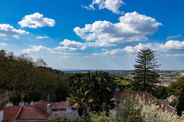 a view with part of the village of Sintra 