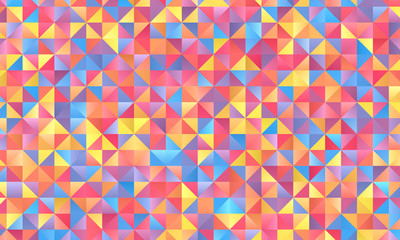 Multicolor polygonal triangle background with blurred gradient, vector illustration template