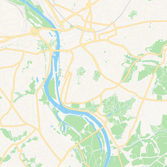 Mulheim an der Ruhr, Germany printable map