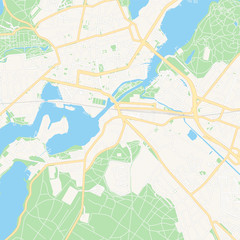 Potsdam, Germany printable map