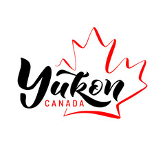 Hand drawn lettering of Yukon