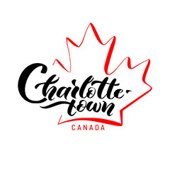 Hand drawn lettering of Charlottetown