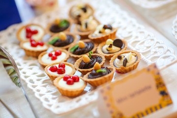 delicious sweets on candybar