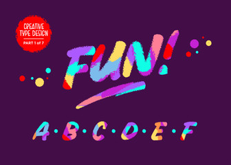 Fototapeta premium Vector Colourful Alphabet. Kids Font in Cartoon Style. Funny Textured Typeface. Cute Children Handwritten Font with Wax Crayon Effect for Birthday Card, Game Design, Toy Shop, Party Invitation.