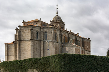 Fototapeta na wymiar The church of San Sebastian of the town of Villacastin (province of Segovia, autonomous community of Castilla y Leon, Spain) is a temple of Gothic and Herrerian style
