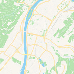 Trier, Germany printable map