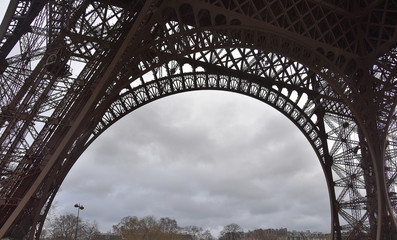 Iron lace at Tour Eiffel, Paris, France