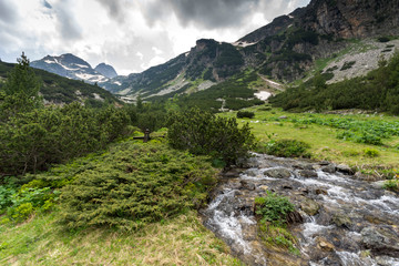 Landscape with Malyovitsa peak and Malyoviska river, Rila Mountain, Bulgaria