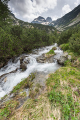 Landscape with Malyovitsa peak and Malyoviska river, Rila Mountain, Bulgaria