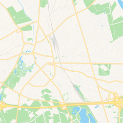Fototapeta premium Moers, Germany printable map