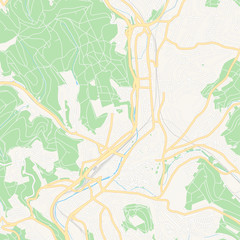 Siegen, Germany printable map