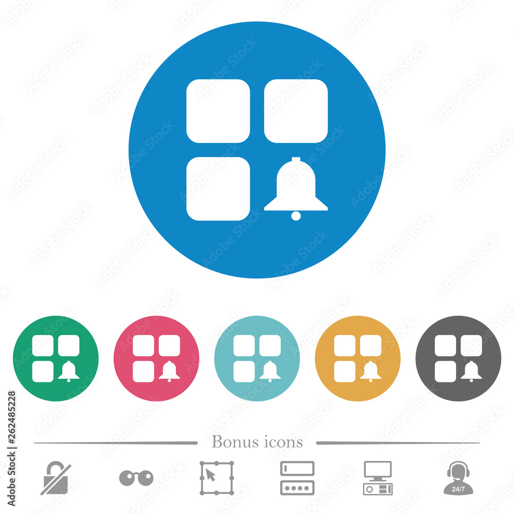 Sticker Component alert flat round icons