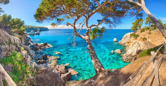 Mallorca Majorca Spain Europe Deia turquoise sea summer landscape