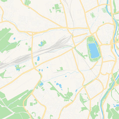 Zwickau, Germany printable map