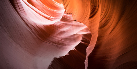 The famous red sand stone slot canyon Antelope Canyon near Page, USA.