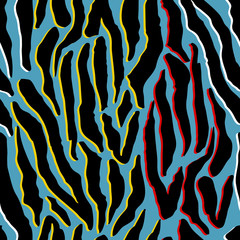 Hand drawn Animal Skin style vector seamless pattern. Abstract background. Great for fabric, textile, wrapping paper. Vector Illustration. 