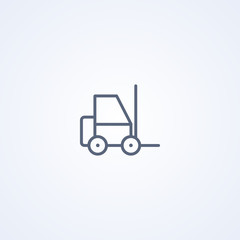 Forklift, vector best gray line icon