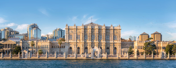 Naklejka premium Palace on Bosphorus. Istanbul, Turkey - December 8, 2018