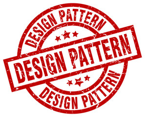 design pattern round red grunge stamp