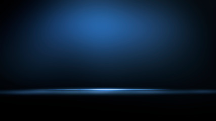 Empty black studio room. Dark background. Abstract dark empty studio room texture.  Product showcase spotlight background. Dark Studio Gallery. 