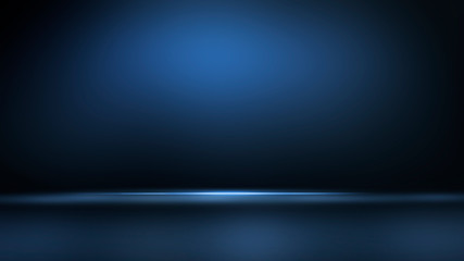 Empty black studio room. Dark background. Abstract dark empty studio room texture.  Product showcase spotlight background. Dark Studio Gallery. 