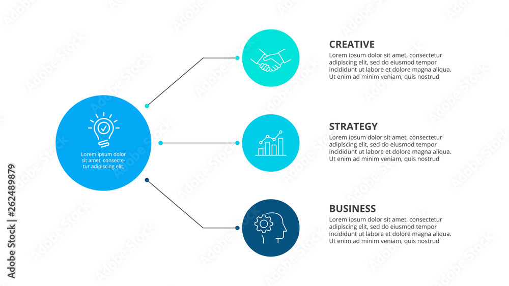 Poster Flowchart infographic template with steps or options. Vector business template for presentation.