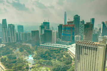 Kuala Lumpur cityscape from the Petronas Towers, Malaysia
