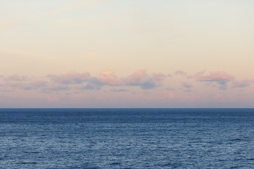 Fototapeta premium blue Atlantic Ocean background at sunset
