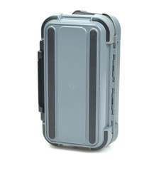 Box for fishing lures on white background